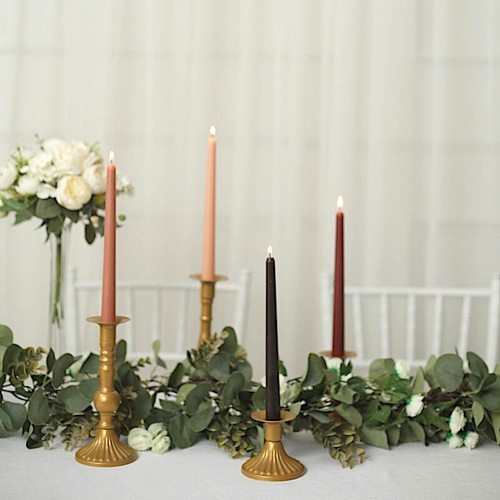 24 Natural Premium 10" Taper Candles Unscented Dinner Party Wedding Decorations - 第 1/8 張圖片