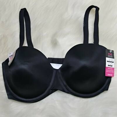 Maidenform Self Expressions Stay Put Bra Black 5 Ways To Wear 36DD NEW 