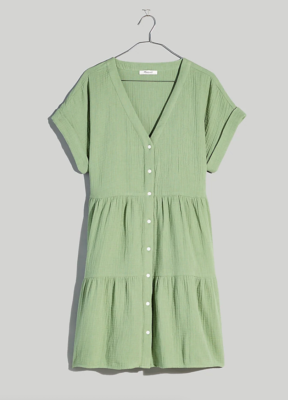 midi length long sleeve dress Linen Midi Dress in Turkish Coffee Stripe
