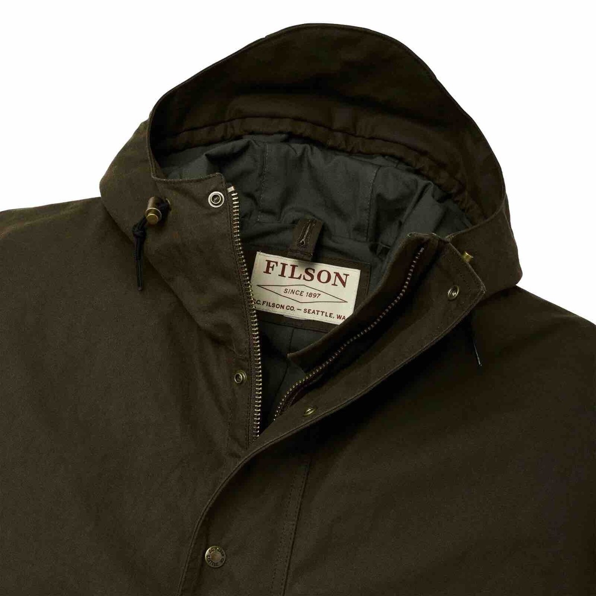 Filson All Season Rain Coat 20180928 Root Olive Dark Brown Filson All Season Rain Coat 20180928 Root Olive Dark Brown