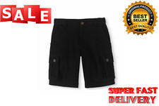 Wonder Nation Cargo Shorts Boys Black Size 7 --AD3--
