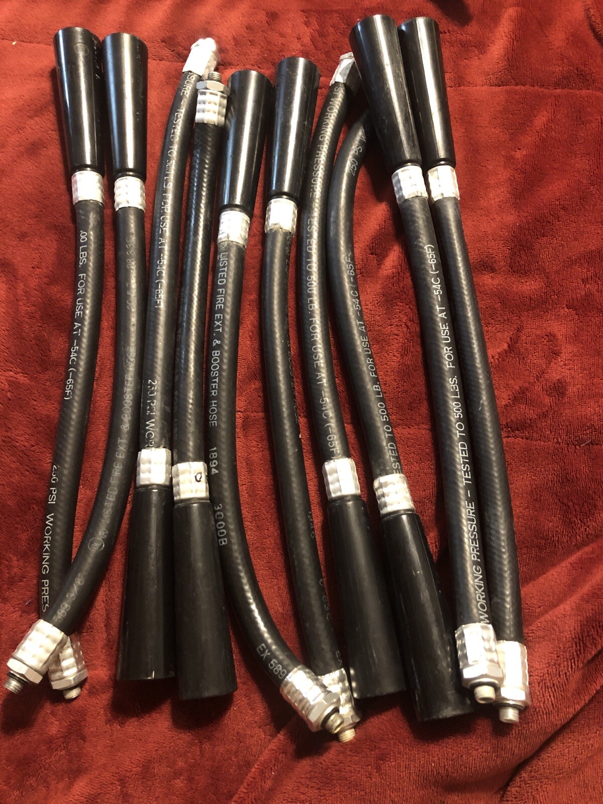 (10) LOT OEM FIRE EXTINGUISHER REPLACEMENT HOSE & NOZZLE PLEASE READ