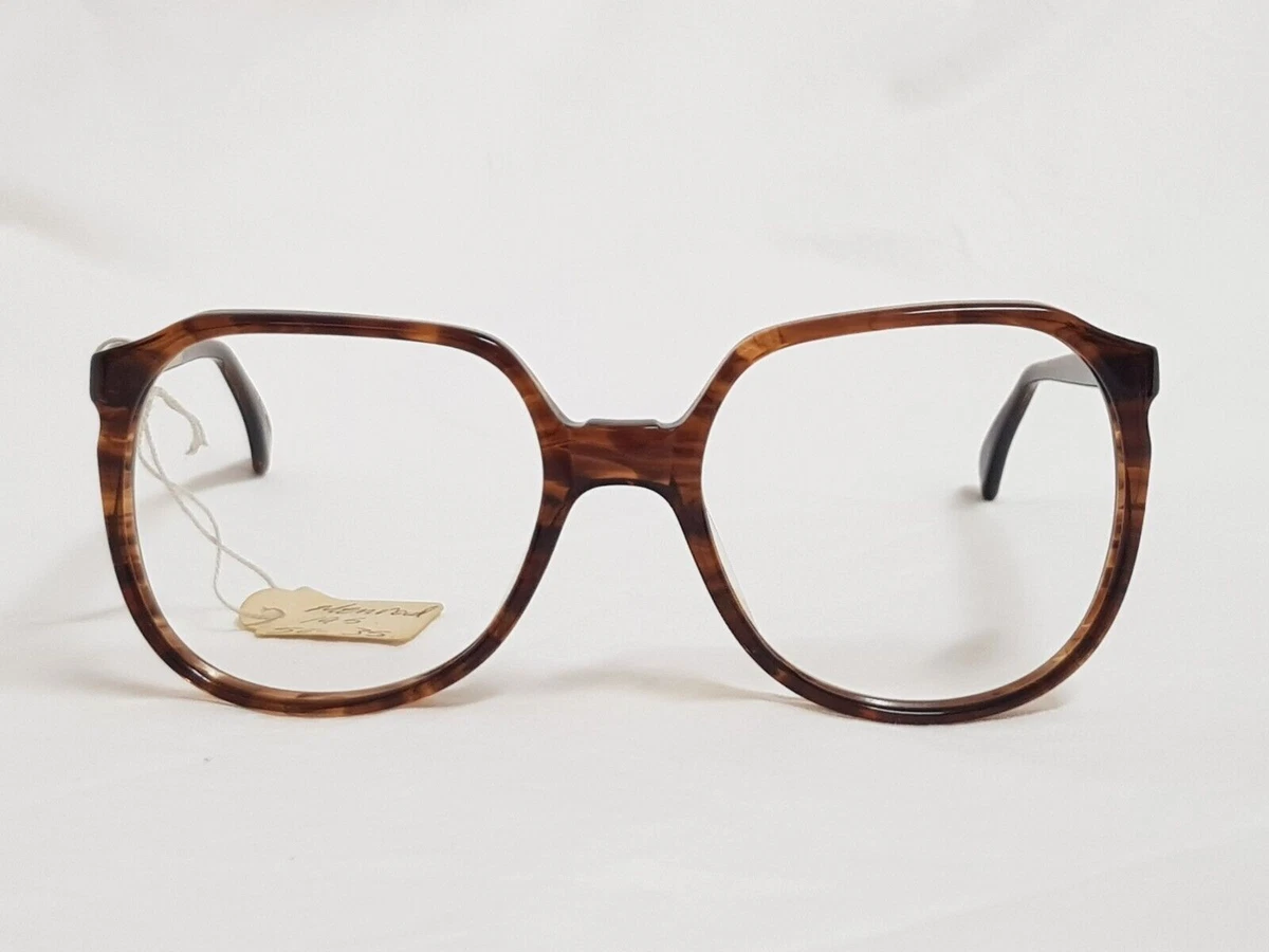 Vtg anni 70 AMBRA MONTATURA OVERSIZE MENRAD 1950 OCCHIALI DA VISTA