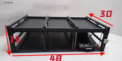 1/18/24/43/64 Diorama Car Garage Model Lift Model Backdrop Park Lot Scene Model