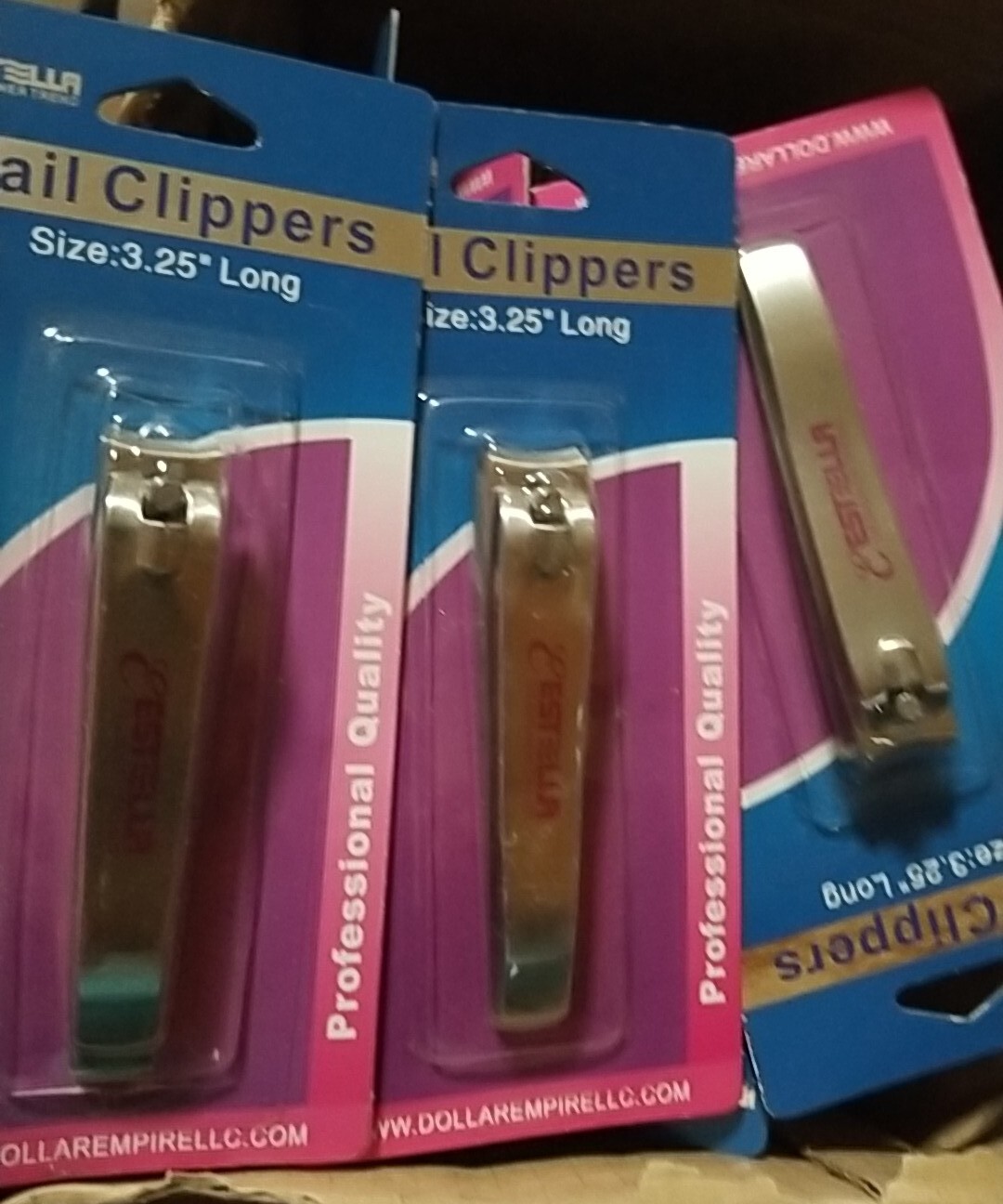 Family Maid ~nail clipper Stainless steel Silver file New In Package ~ Lot Of 3