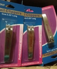 Family Maid ~nail clipper Stainless steel Silver file New In Package ~ Lot Of 3