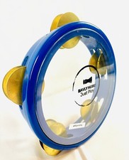 Riq 22cm Tambourine, Blue color, Egyptian made by Bavly Music.