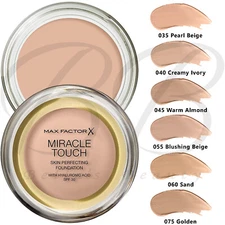 MAX FACTOR Miracle Touch Skin Perfecting SPF30 Foundation 11.5g *CHOOSE SHADE*