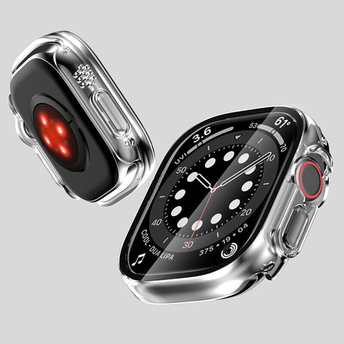 PC Full Cover Case Tempered Screen Protector For Apple Watch Series 8 Ultra 49MM - Photo 10 sur 14