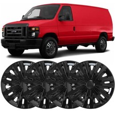 Set Of 4 For Ford E150 E250 E350 16wheel Cover Rim Snap On Hub Caps Replacement