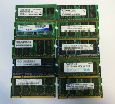 1x 2GB DDR2 PC2 SODIMM RAM Arbeitspeicher für Laptop u.ä. 1x 2GB diverse Marken