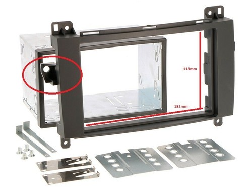 für Mercedes Vito W447 Auto Radio Blende Montage Einbau Rahmen Doppel-DIN 2-DIN - Bild 2 von 3