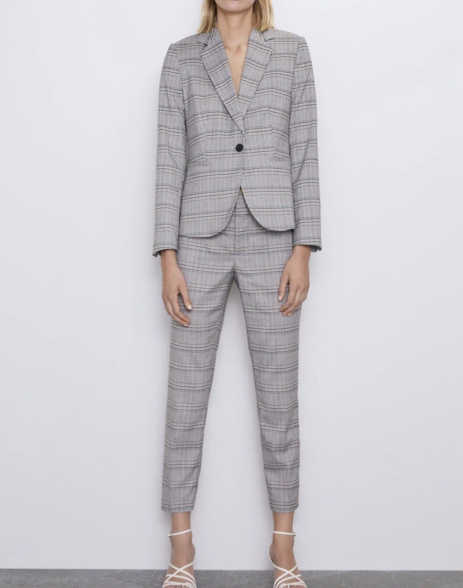 Zara plaid suit womens Clearance
