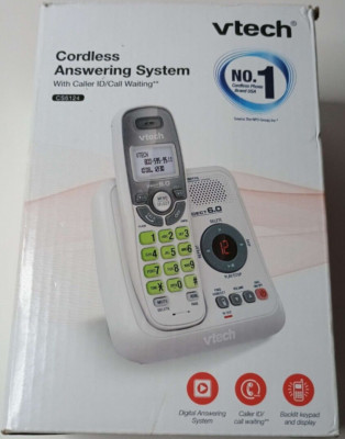 New Vtech Cordless Phone With Caller ID & Digital Answering Machine (CS6124)