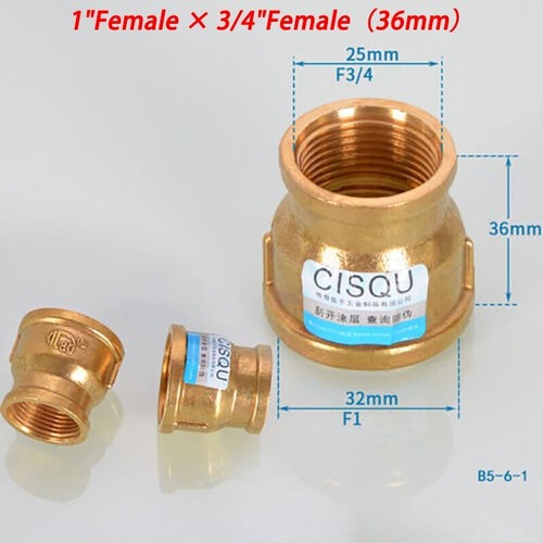 Brass BSP 1/2" 3/4" 1" inch Female Thread Joiner Connector Pipe Fitting Adapter - Picture 16 of 20