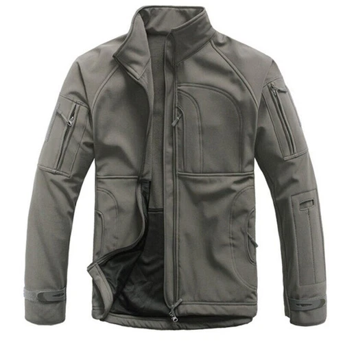 Herren Taktische Jacke Outdoor Softshell Wasserdicht Winddicht Warm Winddicht Mantel - Bild 8 von 23