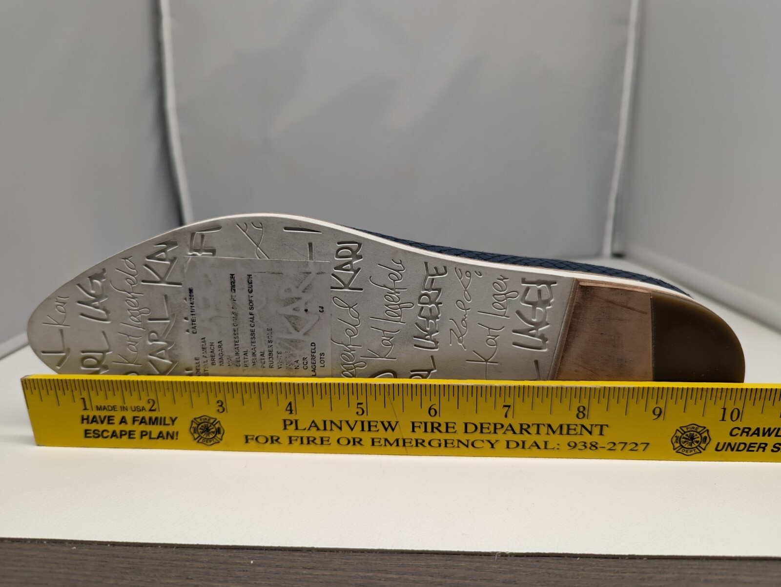 Women's Karl Lagerfeld Blue Python Cap Toe No Hee… - image 14