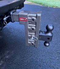 GEN-Y GH-614 Mega Duty Adjustable 9" Drop Hitch 2.5" Receiver 21k Towing