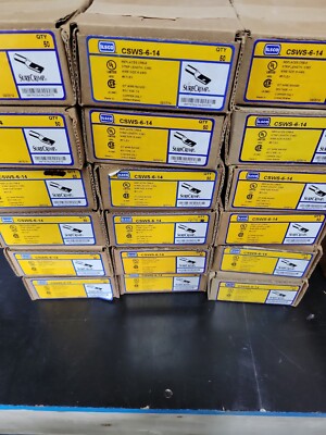 New! Box of 25 ILSCO CSWS-6-14 Compression Lug, 1-Hole, Copper, 6 AWG, 1/4''