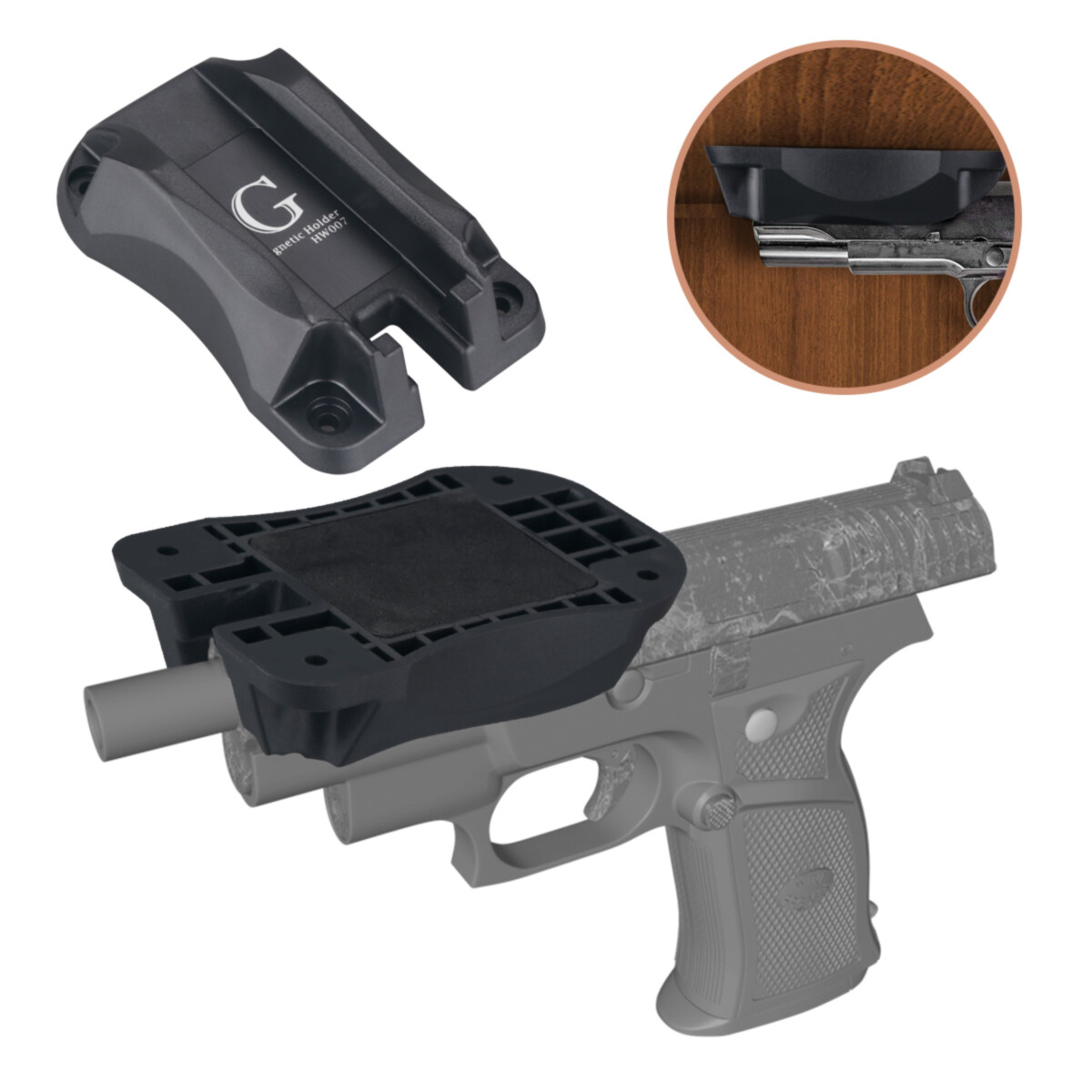 Concealed Gun Pistol Holder For Car Gun Mount Under