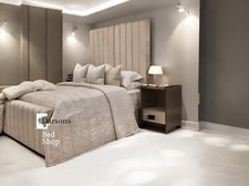 High Headboard Luxury Panel Bed With or Without Ottoman Gas Lift Storage----