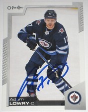 ADAM LOWRY SIGNED 20-21 O-PEE-CHEE WINNIPEG JETS CARD AUTOGRAPH AUTO!!