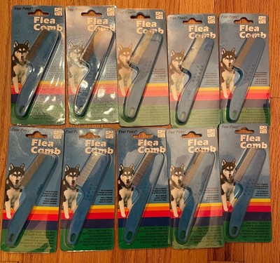 Four Paws Pet Flea Comb Single Row Coat Dog Cat Rabbit Ferret Lot Of 10 Combs