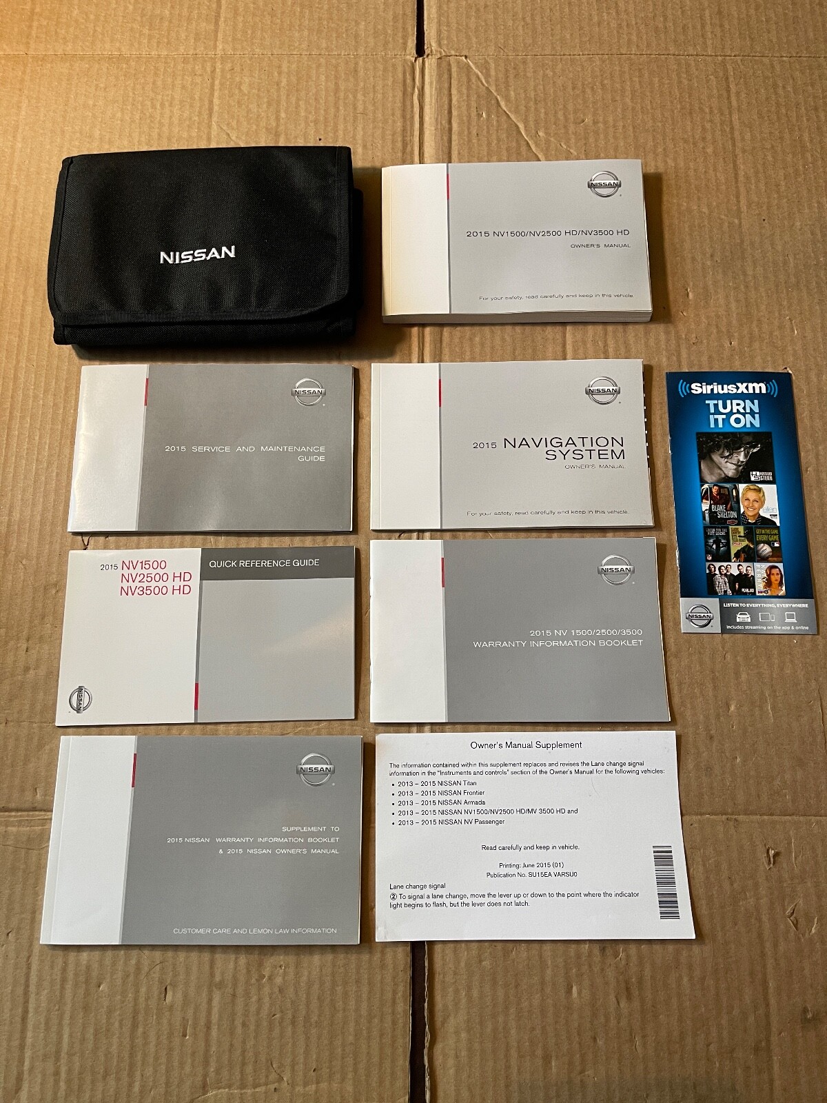 2015 NISSAN NV1500 / NV2500 HD OWNERS MANUAL GUIDE BOOK SET WITH CASE OEM eBay