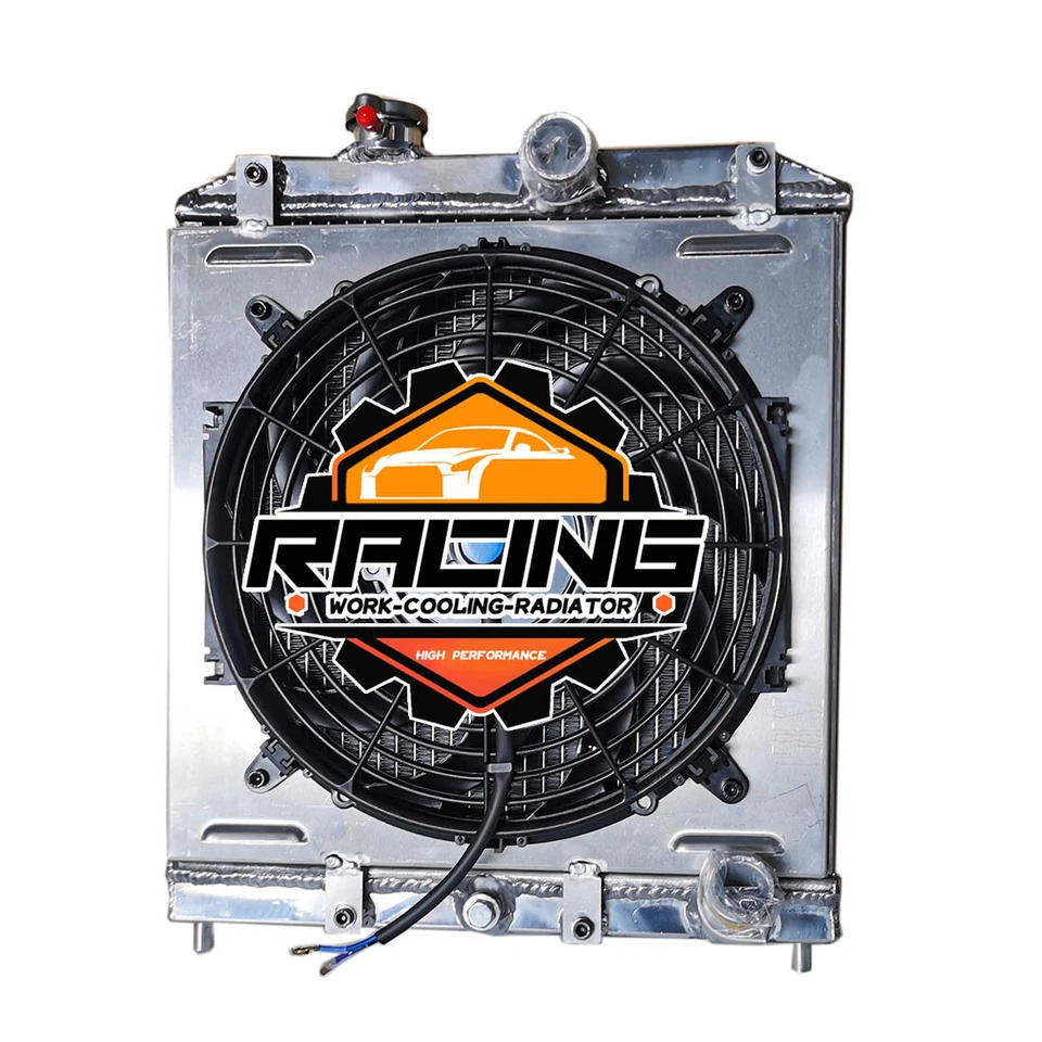 Coolign Radiator +Shroud Fan Fit 1992-2000 1993 Honda Civic Del Sol EK Integra Foto 4 de 4