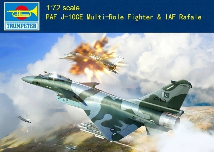 Trumpeter 01699 1/72 PAF J-10CE Multi-Role Fighter & lAF Rafale