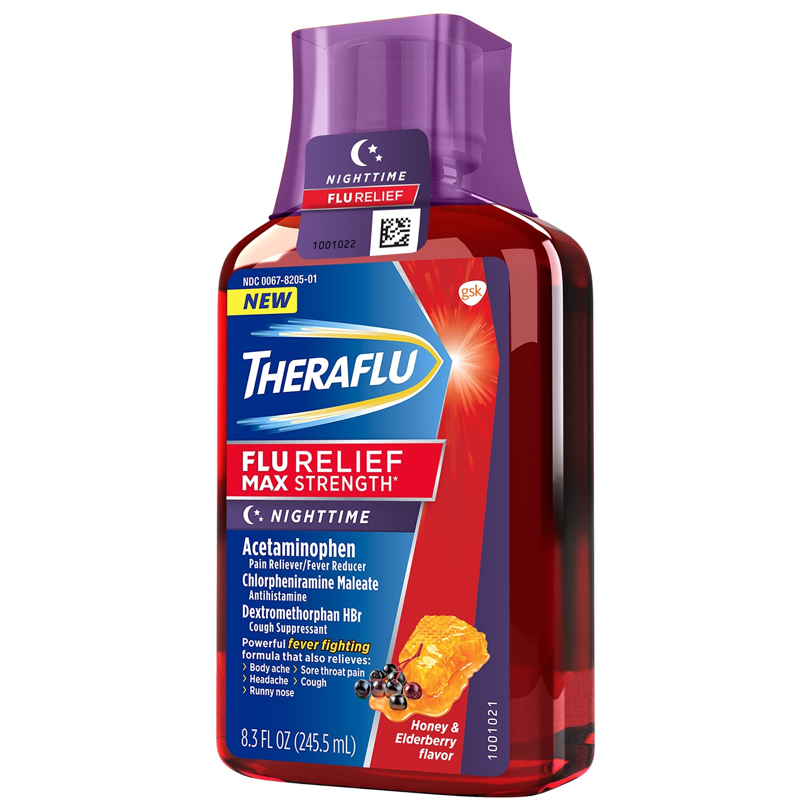 Theraflu Max Strength Nighttime Flu Medicine Elderberry Flavor 8.3 fl oz eBay