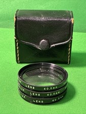 Vivitar P B No. 1, 2 3 Screw-in Close-up Lenses Leather Carrying Case 40.5 mm