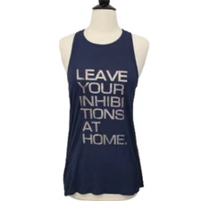 Halston Heritage Women's Tank Top Racerback Navy Graphic Size Medium NEW NWT $95