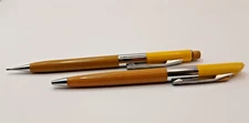 Vintage Scripto Mechanical Pencil .9mm and Pen Chrome Trim Two Tone