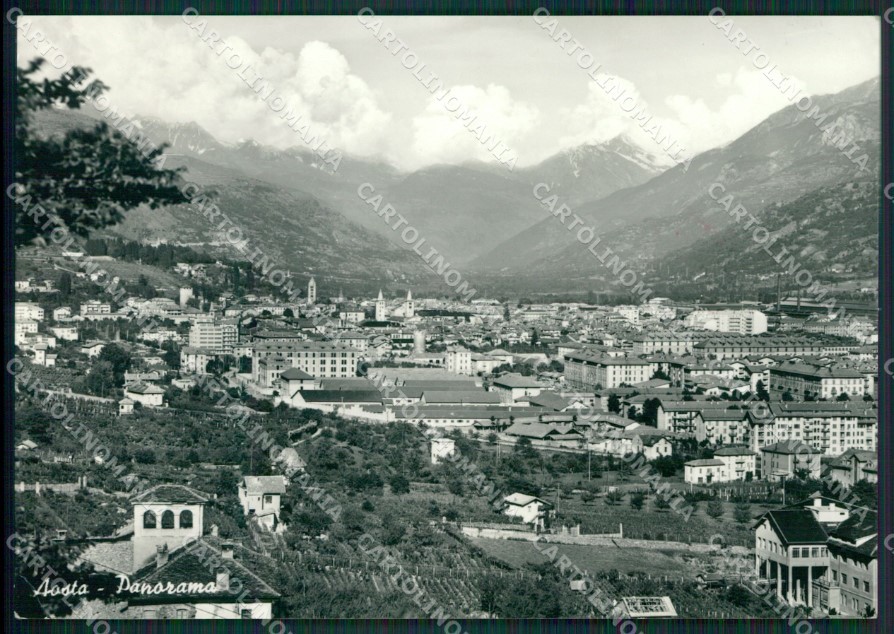 Aosta Città PIEGHINA Foto FG cartolina KB1718