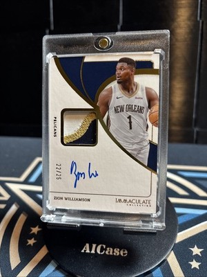 2023-24 Zion Williamson Immaculate Patch Auto /25 #IPA-WIL Pelicans NBA