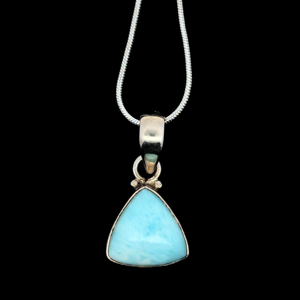 18” .925 Sterling Silver Triangular Large Necklac… - image 4