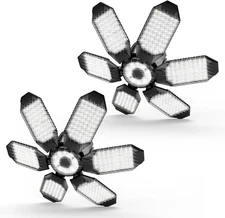 2 Pack Super Bright 32000LM LED Garage Ceiling Light 6500K LED Shop Light