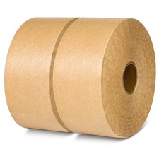 Brown Kraft Paper Tape 2 Rolls 2.75 Inch x 450 Ft Reinforced WaterActivated