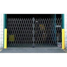 Global Industrial 16'W Double Folding Security Gate 8'H