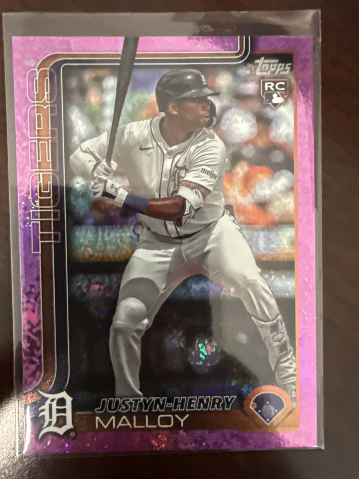 2025 Topps Series 1 - Justyn-Henry Malloy #269 Pink Diamante Foil (RC)