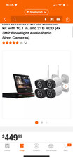 wireless home security camera system with monitor