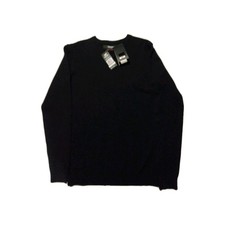 Mens Sweater Slim Fit Black Size Medium