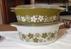 Vintage Pyrex Spring Blossom Casserole Set 471 & 472 Lids
