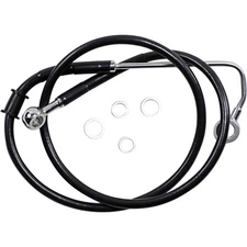 Drag Specialties 1741-5832 Extended Stainless Steel Front Brake Line Kit - Bl...