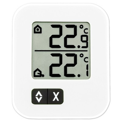 Digitales Max-Min-Thermometer TFA Dostmann, 2 Temperaturen, Weiß, Modell-Nr.