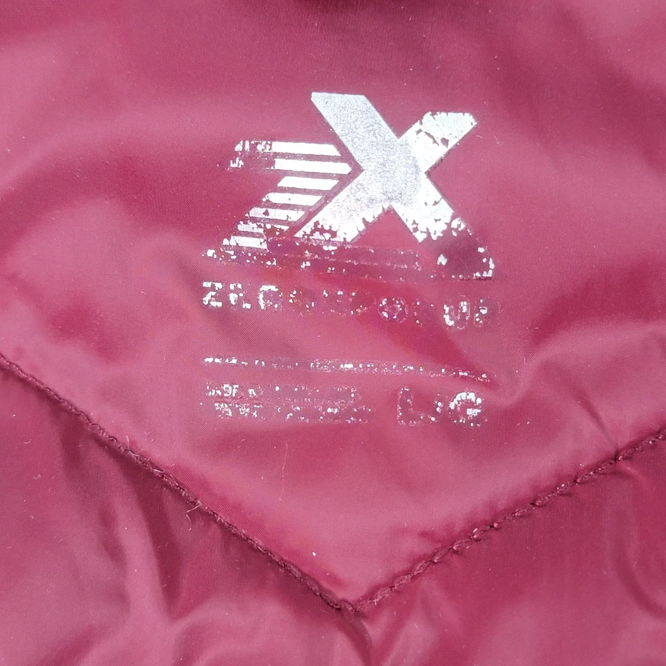 Chaleco acolchado ZeroXPosur para mujer talla grande borgoña acolchado bolsillos con cremallera cálido Foto 3 de 4