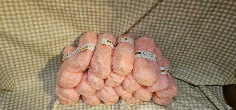 RARO VINTAGE Hilo de Mohair de Lujo Hayfield 80% Mohair Rosa Suave Foto 4 de 4