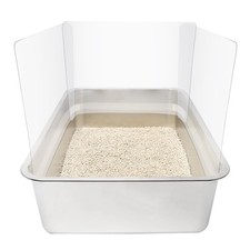 3PCS Cat Litter Box Pee Shields,Transparent Easy Clean Splash Guard for Open ...