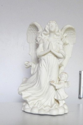 p7638 Partylite Engel der Hoffnung Angel of hope mit Glasvogel Bisquit Porzellan